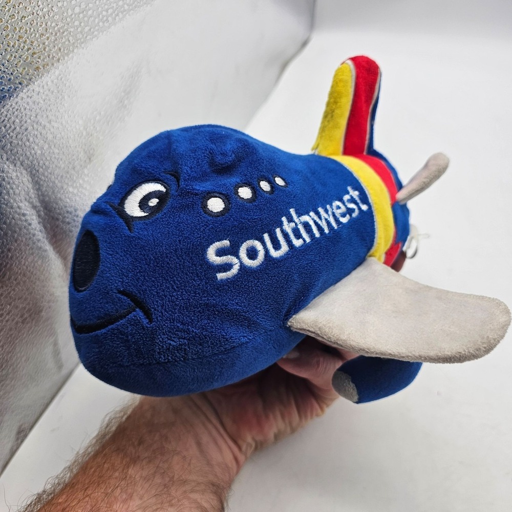 Southwest Airlines Plush Airplane Daron 2015 Blue Red Yellow 9" Aviation Toy
